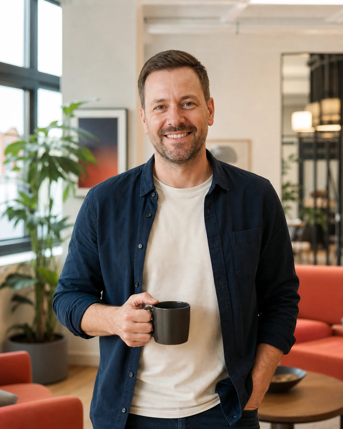 Thomas im Büro